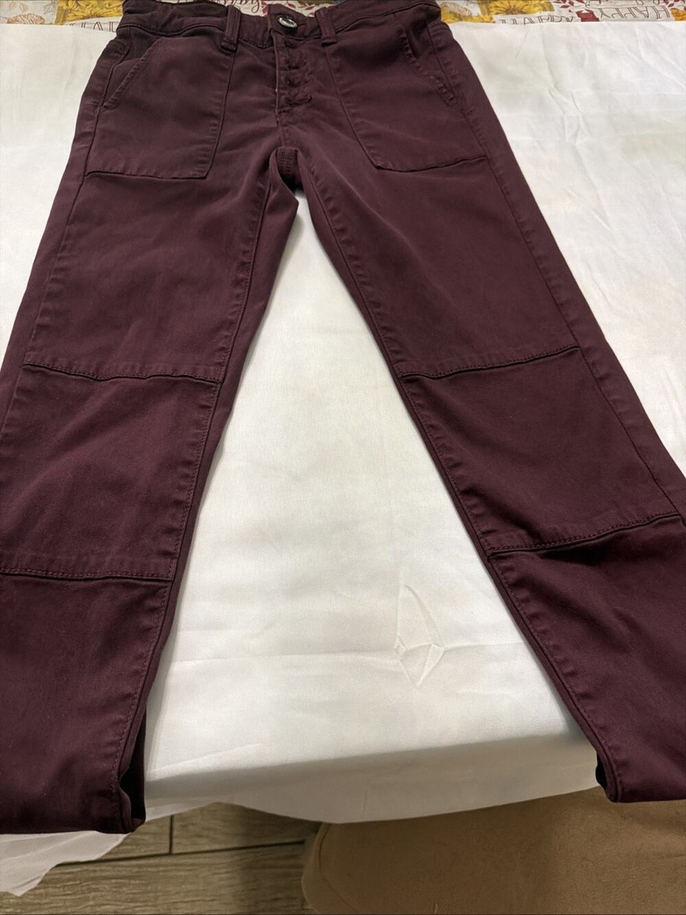 American Eagle Super Stretch Women’s Jeans Size 0 Burgundy Skinny High Rise